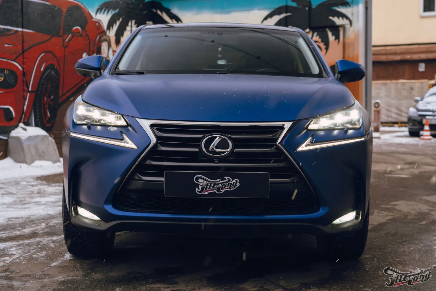 Ремонт Lexus NX200t после ДТП + оклейка матовой пленкой после ремонта